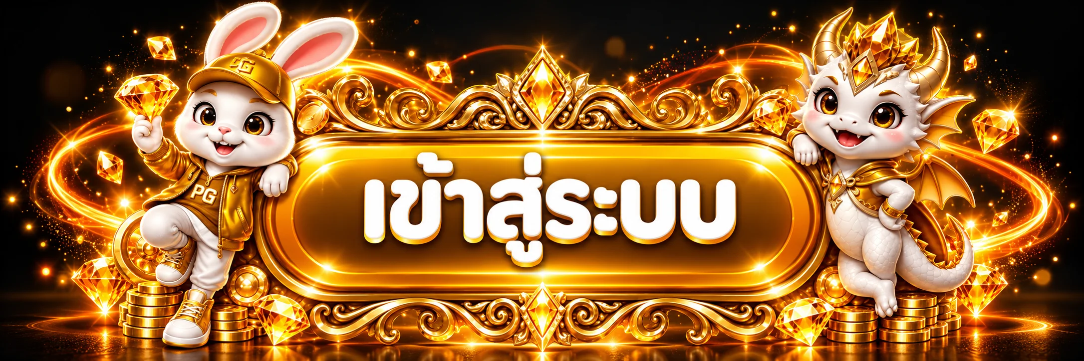 ปุ่มเข้าสู่ระบบ 1688TEXAS พร้อมมาสคอต PG